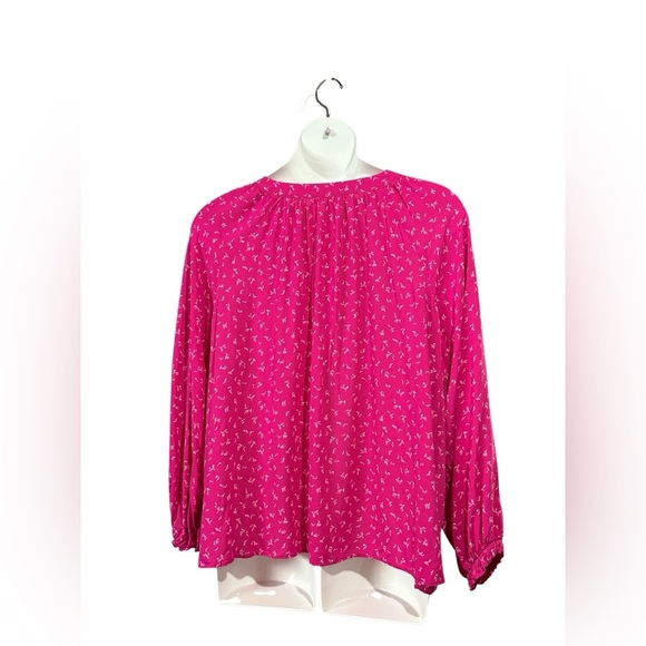 Penningtons, Plus Size Floral Print Blouse, 2X, Pink, White - Picture 6 of 8